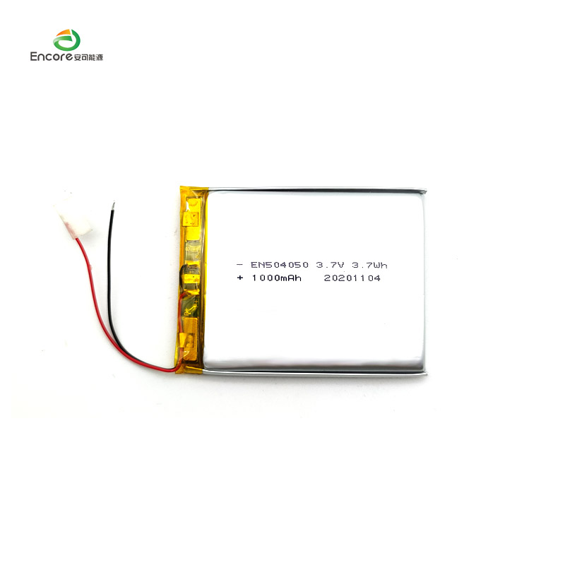 504050 3,7v 1000mah lipo JST konektor lithium-polymerová baterie pro přenosné výměnné zařízení s UL